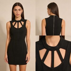 Kardashian Kollection Black Cutout Mini Dress